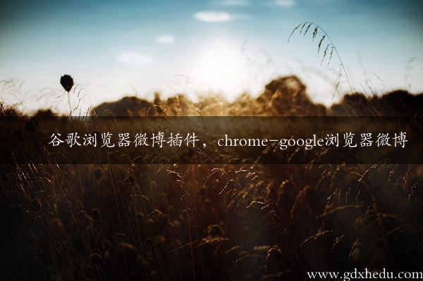 谷歌浏览器微博插件，chrome-google浏览器微博