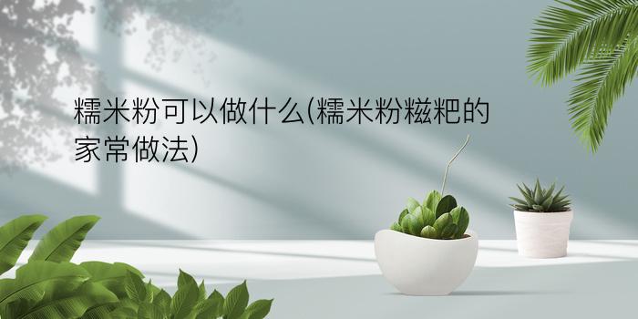糯米粉不仅用于烹饪 还可用于盆景栽培 全方位了解  第1张