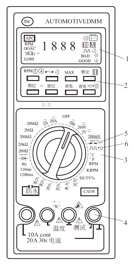 TW-9406A型汽车数字式万用表的功能使用：温度与转速测量  第2张