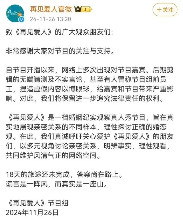 再见爱人争议升级：麦琳风波与节目剪辑真相揭秘  第2张