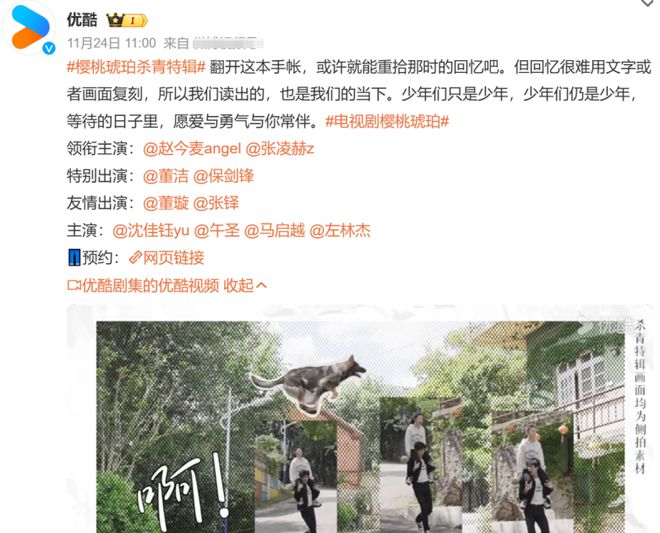 樱桃琥珀杀青：正午阳光出品，张开宙执导，董洁赵今麦领衔主演的年代成长大剧  第2张