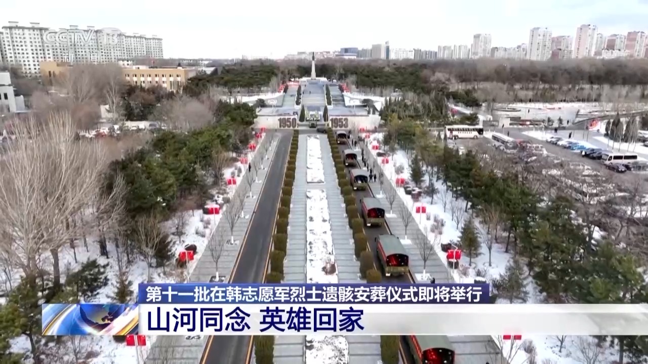 退役军人志愿者与市民共同迎接抗美援朝英雄回家，车队抵达沈阳烈士陵园  第3张