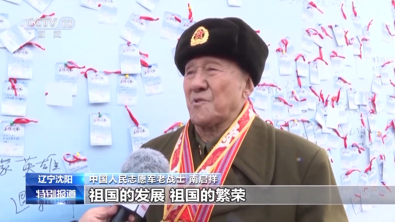 退役军人志愿者与市民共同迎接抗美援朝英雄回家，车队抵达沈阳烈士陵园  第6张