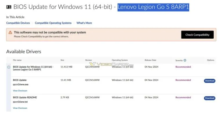 联想Legion Go S游戏掌机搭载AMD Rembrandt APU，Zen 3 + 和 RDNA2架构曝光  第1张