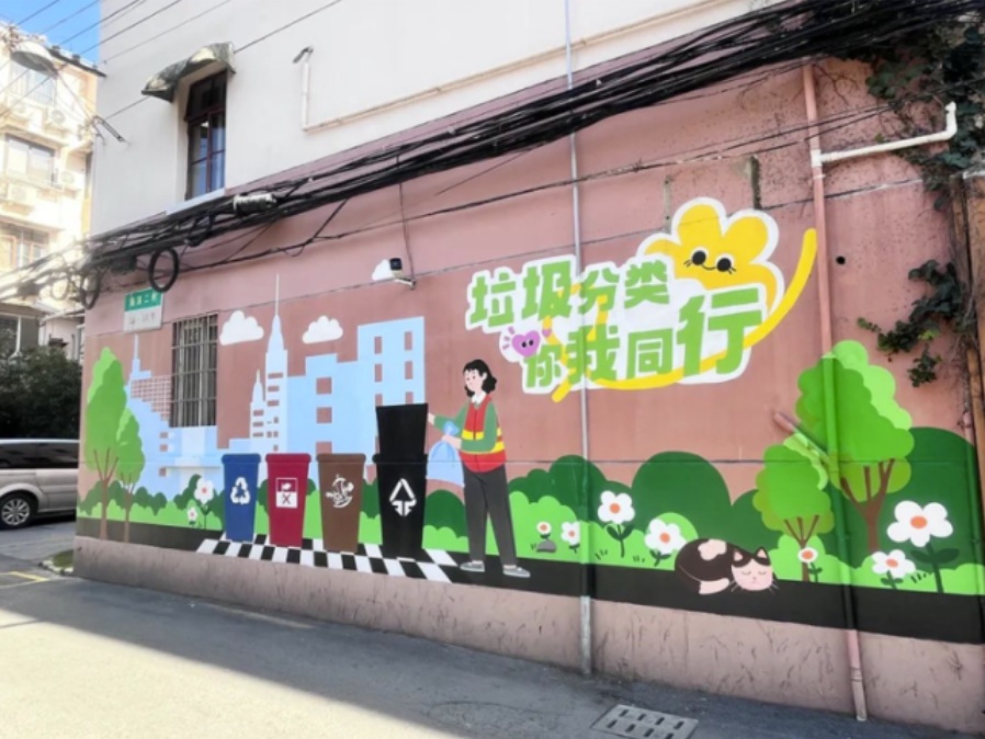 宝山区吴淞街道海滨二村彩绘墙微更新，打造美丽社区新景观  第7张